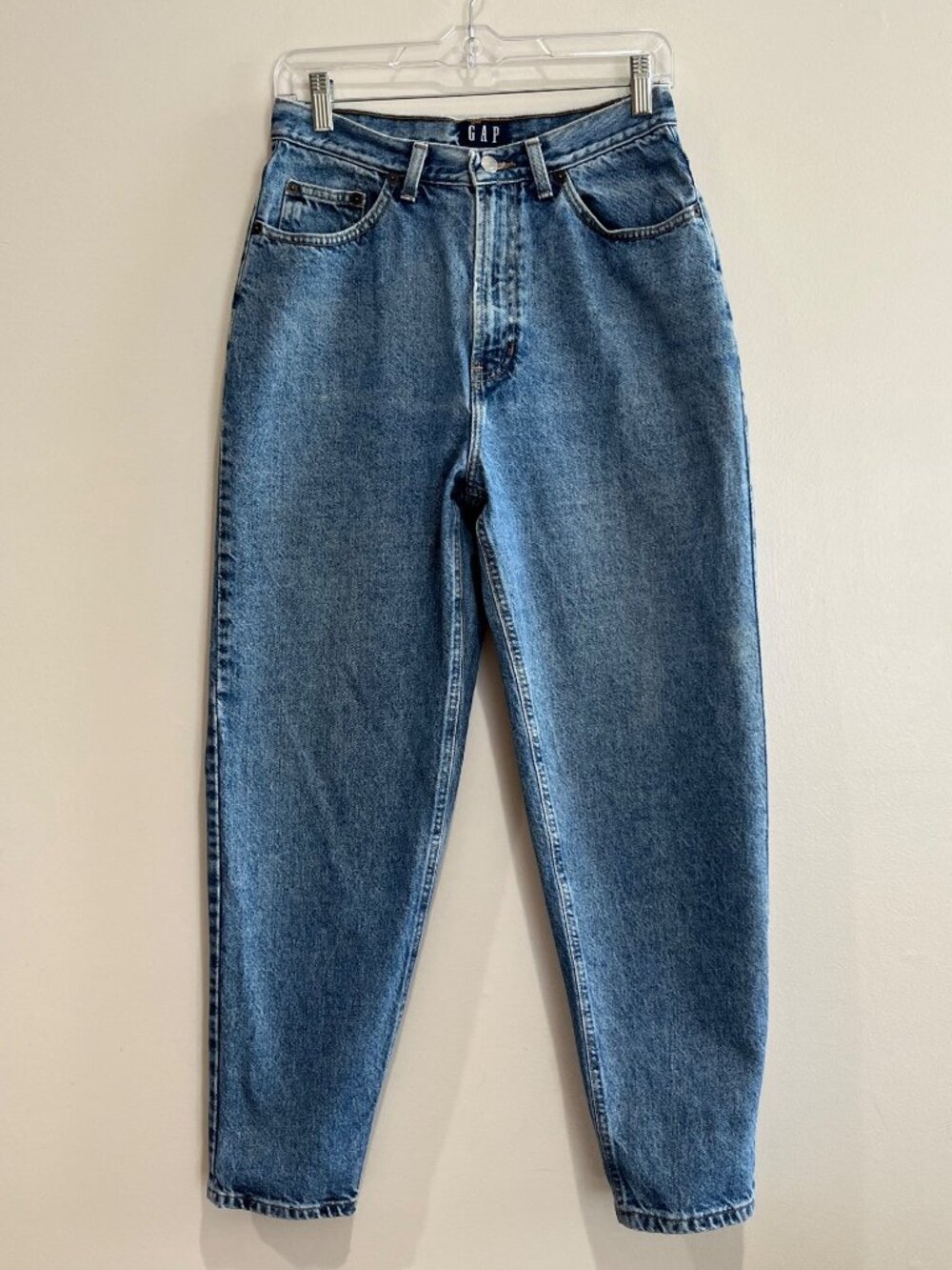 Gap Vtg 90s Reverse Fit Mom Jean Womens 8 High Rise Tapered 100% Cotton USA Made
